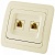 Розетка 2xRJ11+RJ45 Cat.5 ВАЛДАЙ, бежевый SQ1804-0115 TDM